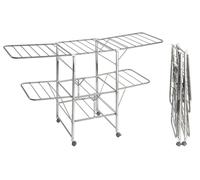 Séchoir à linge mobile WENKO en acier inoxydable 186 x 109 x 58 cm