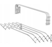 Séchoir à linge mural - Modèle accordéon 80 cm - Extensible - Pliable - Pour salle de bain - Peu encombrant