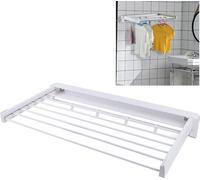Séchoir à linge mural, pliable, 7 barres, blanc