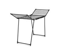 tectake® Etendoir Linge Interieur & extérieur Séchoir à Linge Pliable avec etendage de 1,80m, Etendoir Chaussette & Petites pièces Rangement buanderie pour lessive Organisation Maison - Noir