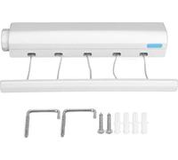 Séchoir à linge pliable pour montage mural - Robuste - Convient pour l'intérieur et l'extérieur - 5 fils