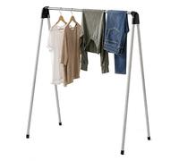 Séchoir à Linge Pliable Relaxdays, H x l x P : 122 x 123,5 x 49 cm, Acier Inoxydable, Plastique, Peu encombrant, Argent
