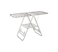 HOMCOM Séchoir à linge sur pieds pliable étendoir 2 niveaux ajustables dim. 148L x 60,5l x 98H cm