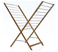 Kitchen Move – Séchoir à linge Xenia – Bois massif pliable, design en X, 10 m