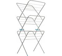 Séchoir à linge pour balcon - Vertical - 3 niveaux - 20 m de longueur de séchage - Pliable - Peu encombrant - Pour sous-vêtements et vêtements