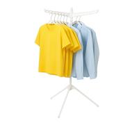 Séchoir à Linge Relaxdays, pour 27 cintres, Pliable, capacité 15 kg, séchoir, H x P : 143 x 56 cm, Blanc