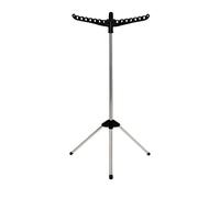 Séchoir à Linge Relaxdays, pour 27 cintres, Pliable, Charge Max 15 kg, H x P : 143 x 56 cm, Noir/Silver