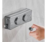 Séchoir à linge rétractable - 10,2 m - Inox - Gris - Intérieur et extérieur