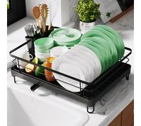 Séchoir à linge, séchoir à linge peu encombrant, séchoir à linge pour plan de travail, séchoir à linge robuste en acier inoxydable avec porte-couverts, très grand format