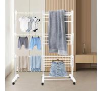 Séchoir à linge - Séchoir à linge - Pliable XXL - Acier inoxydable - Grande capacité - Vert clair