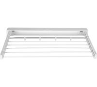 Séchoir à linge - Séchoir mural - Pliable, extensible, réglable en hauteur, en aluminium, peu encombrant, pour l'intérieur - Blanc
