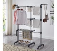 Séchoir à linge - Séchoir pliable - Capacité XXL - Acier inoxydable - Bronze