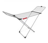 Vileda Étendoir à Linge Extensible en Aluminium avec 100 m de Longueur, Corde Extra épaisse, Support pour Petites pièces, Gris