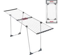 Séchoir à linge, Surface de séchage maximale 20 m, Capacité de charge 20 kg, Hauteur 196 cm, Matériau Acier revêtu par poudre, Pieds réglables Oui