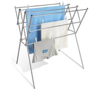 Séchoir à linge télescopique WENKO Séchoir à linge autoportant en acier inoxydable pliable
