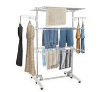 Séchoir à linge Tour avec roues pliable Séchoir mobile Tour Séchoir à linge 3 niveaux 142×82×50cm
