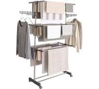Séchoir à linge vertical pliable 3 niveaux MAXIMA capacité 20M inox et gris Gris G