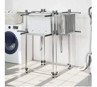 Séchoir à linge - vidaXL - Aluminium - Design pliable - 107x107x120 cm