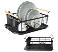 Vilde Egouttoir à Vaisselle | Noir Egouttoir Vaisselle | 42,5x29,5x19cm | Parfait pour la Cuisine