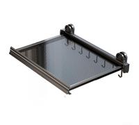 Séchoir à vêtements pliable à ventouse avec maille pour pulls et chaussettes sur balcon ou mur de salle de bain, couleur grise, design peu encombrant pour linge délicat, structure ventilée à séchage