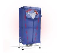 InnovaGoods Séchoir électrique portable Dupledry 1200 W antibactérien 2 niveaux Bleu