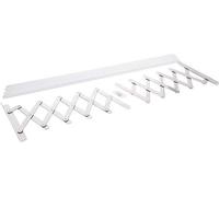 Séchoir mural en acier inoxydable avec 10 barres en aluminium de 100 cm - 100 x 78 x 265 cm, extensible