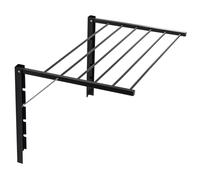 Etendoir sechoir de salle de bains mural et pliant ABJ Majka 70 cm noir
