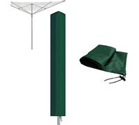 Séchoir parapluie Couverture imperméable avec fermeture éclair 16x16x180cm imperméable au vent Vert
