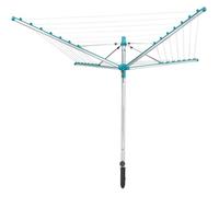 Séchoir parapluie Leifheit Linomatic 400 Easy 85285, étendoir à linge parapluie avec 40m d'étendage et sytème Easy-Lift, turquoise