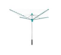 Séchoir parapluie Leifheit Linomatic 500 Easy 85286, étendoir à linge parapluie avec 50m d'étendage et sytème Easy-Lift, turquoise