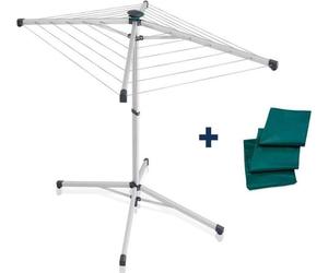Séchoir Parapluie Leifheit LinoPop-Up 140, 14m d'étendage, Intérieur/Extérieur, Compact Plié