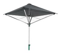 Séchoir parapluie Leifheit LinoProtect 400 82100, étendoir à linge parapluie avec toit étanche et douille, 40m d'étendage, gris