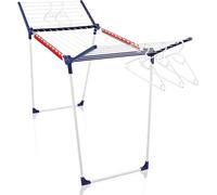 Séchoir sur pied Leifheit Pegasus 200 Solid avec une longueur de séchage de 20 m pour 2 charges de linge, séchoir à linge à bras rotatifs pour le linge long avec 4 supports pour petits articles, barre