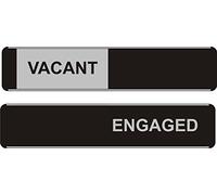 Seco Vacant/Engaged Lot de 5 panneaux coulissants en aluminium/PVC 255 x 52 mm
