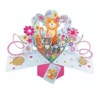 Second Nature Carte d'anniversaire pop-up 3D Motif chats