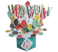 Second Nature Carte d'anniversaire Pop Up avec ballons