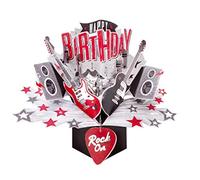 Second Nature - Carte d'anniversaire pop-up motif guitares - POP174