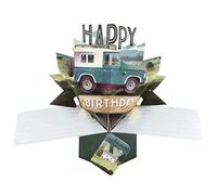 Second Nature Carte de vœux pop-up 3D Happy Birthday Jeep