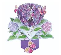 Second Nature Carte de vœux pop-up 3D Motif fleurs et papillons