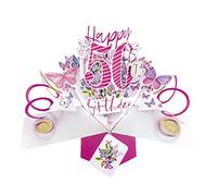 Second Nature Carte de vœux pop-up 3D pour 50e anniversaire