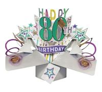 Second Nature Pop Ups Carte d'anniversaire 80 ans
