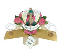 Second Nature Pop Ups Carte Joyeux Anniversaire Bouteille de champagne