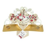 Second Nature Pop Ups Carte "Oiseaux et fleurs on Your Anniversary"