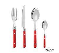 Secret de Gourmet Bistrot Lot de couverts avec manche en plastique - 24 pièces
