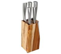 Bloc 5 couteaux support acacia Silver Précision - Sg secret de gourmet
