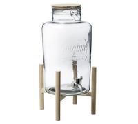 SECRET DE GOURMET Bocal avec Robinet, sur Rack, 8 L, Verre