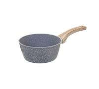 Secret de Gourmet – Casserole D 18 cm – Aluminium forgé aspect pierre – Ligne Nature – Gris