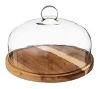 Secret de Gourmet - Cloche Protection Avec Plateau "Acacia" 28cm Marron Marron G