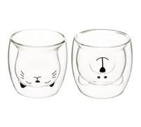 Secret de Gourmet - Coffret 2 Mugs Verre Animaux 25cl Transparent Transparent