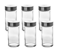 5five Lot de 6 pots à épices en verre - Transparent